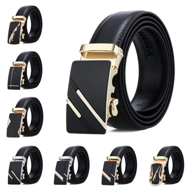Genuine Luxury Brand Leather Belt Quality Men Formal Wear