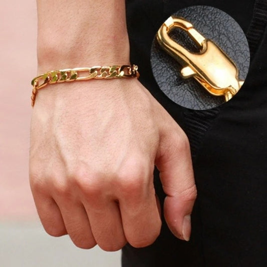 Gold Plated Stylish Chain Formal Men Bracelet