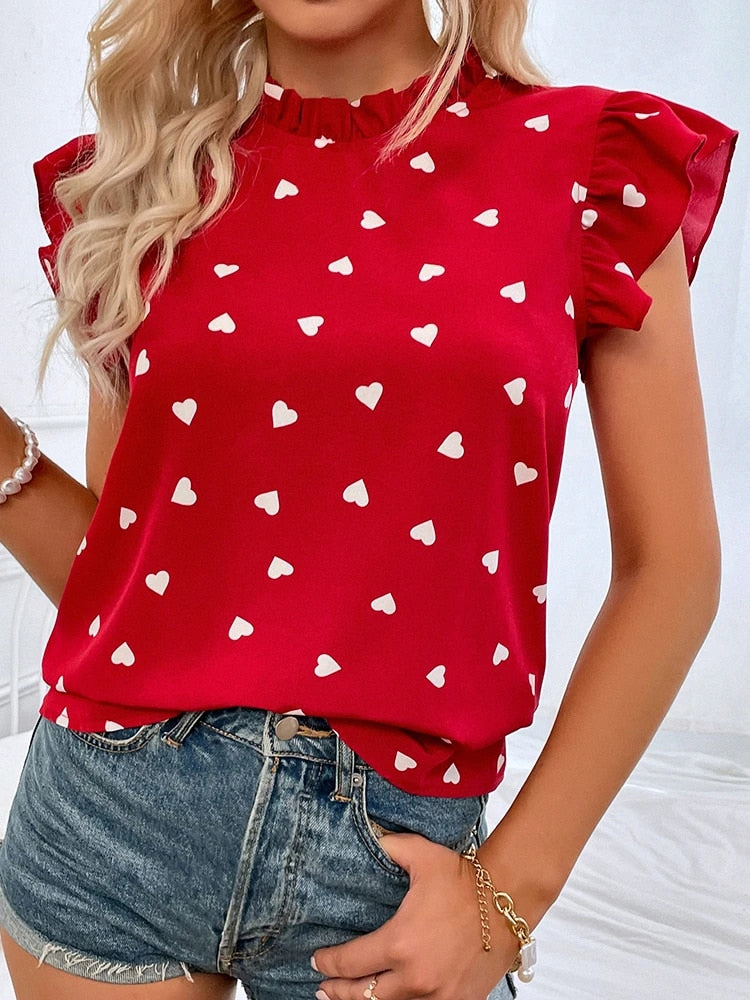 Women Short Sleeve Pokey Dots Pull Over Blouse Top And Long Sleeves Leopard Style Blouses