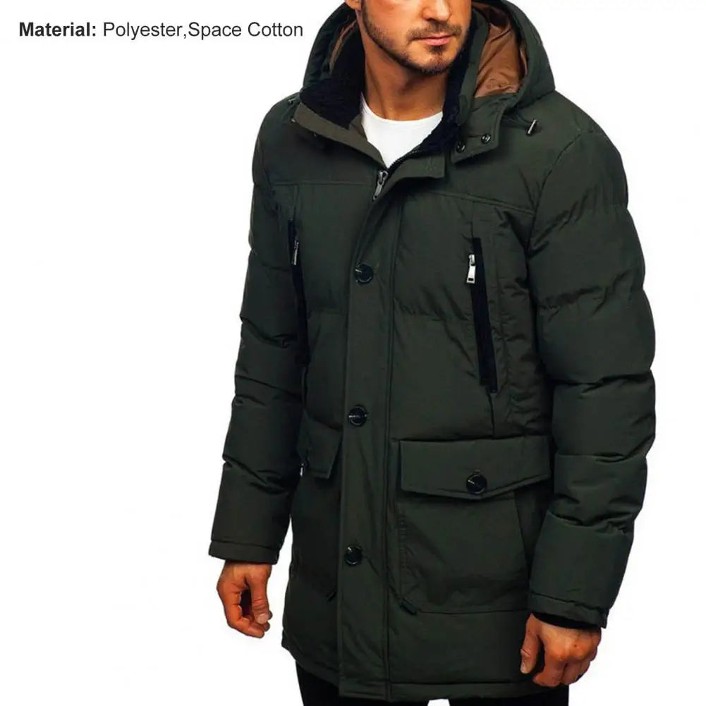 Hooded Coats Large Pockets Streetwear Zipper Closure