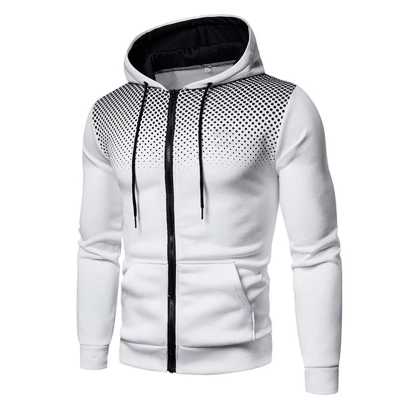 Mens Hoodie Zip Up Sweatshirt Graphic Zipper
