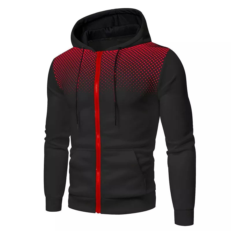 Mens Hoodie Zip Up Sweatshirt Graphic Zipper