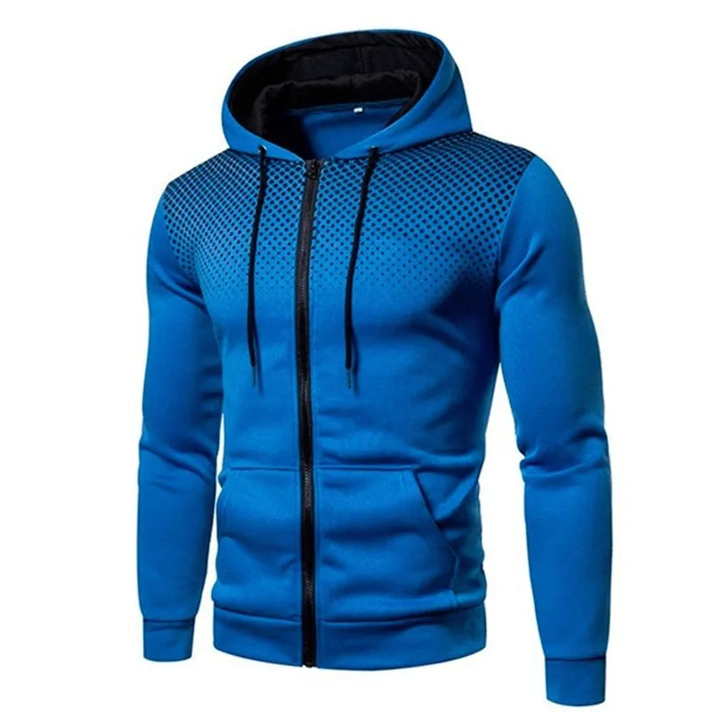 Mens Hoodie Zip Up Sweatshirt Graphic Zipper