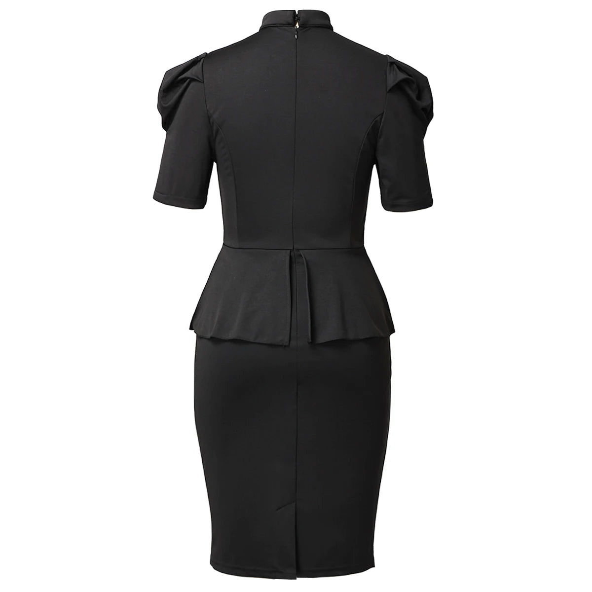 Clergy Women Dress Short Sleeves Black Minister Dress