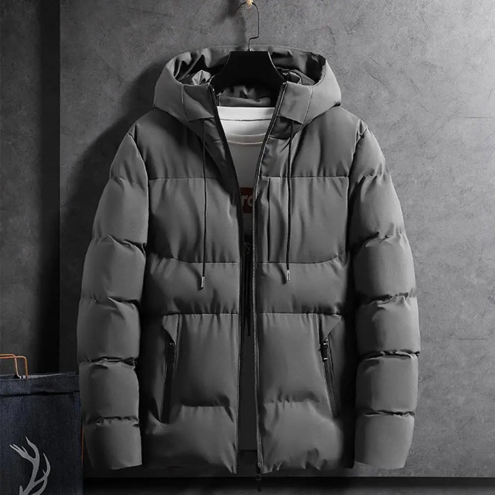 Quilted Men Coat With Hoodies Puffer Jacket