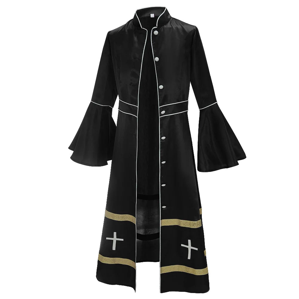 Women Stylish Flar Cuffs Sleeves Clergy Preaching Robes
