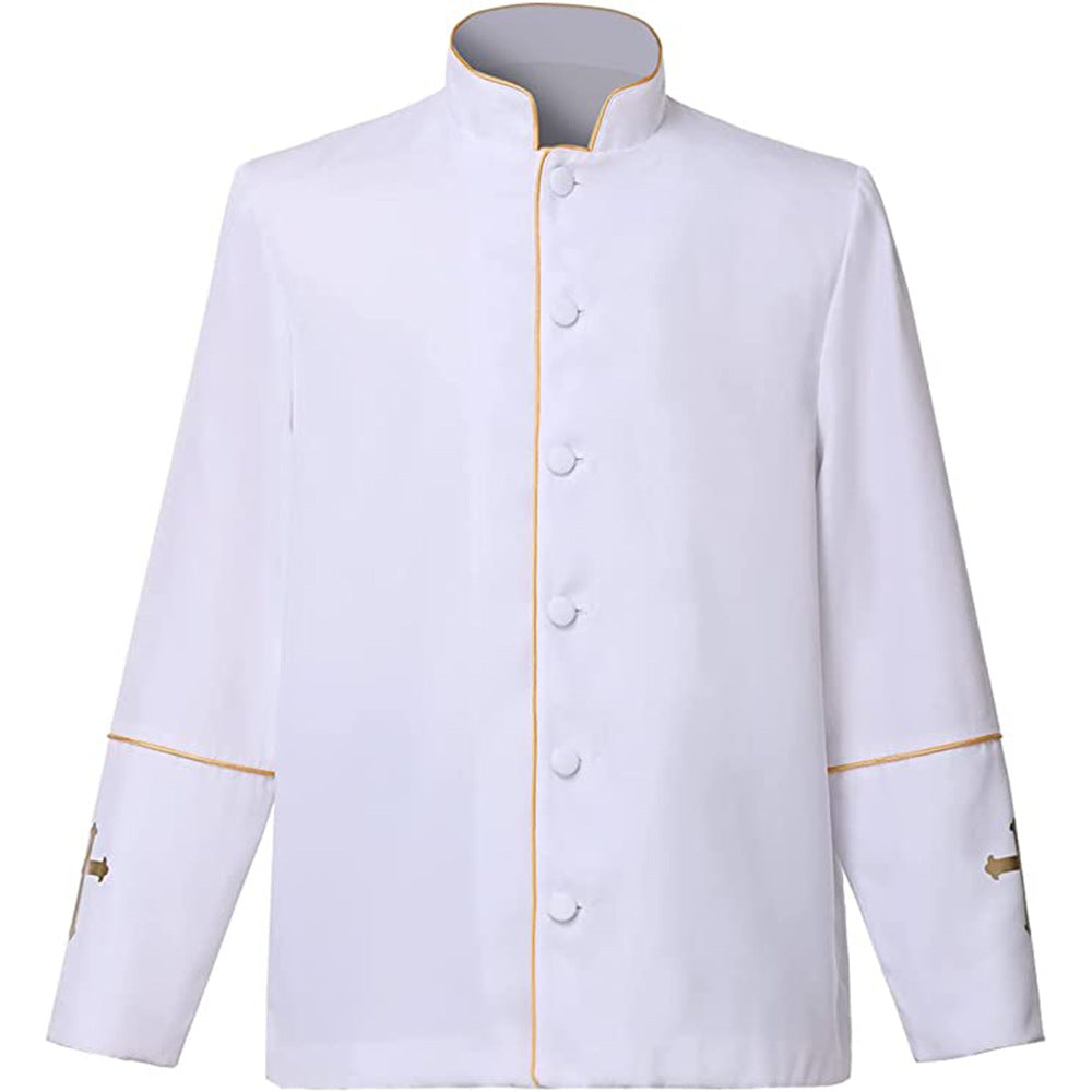 Clergy Collar Cassock Man Clergy Robe Cross on Cuffs