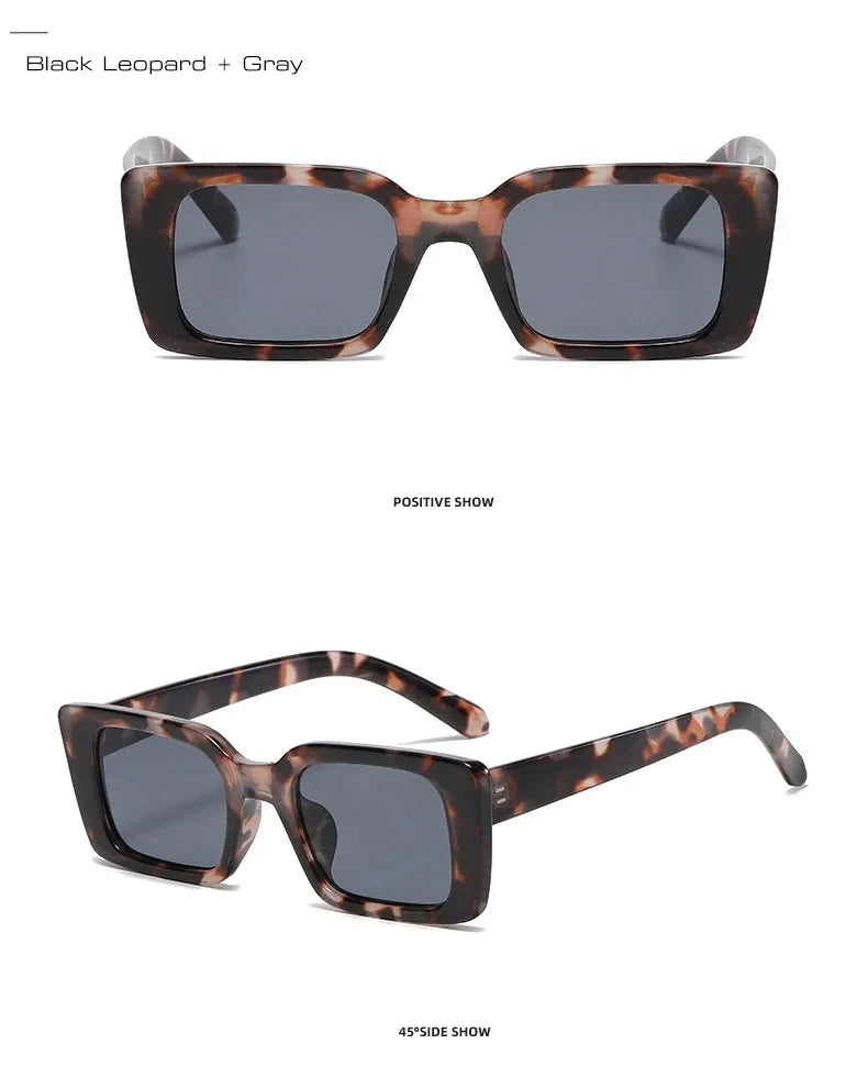 Leopard Square Women Big Stylish Brown Sun Glasses