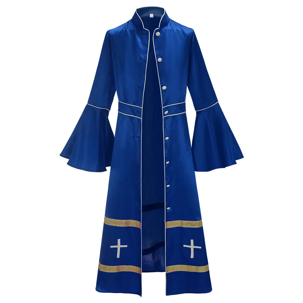 Women Stylish Flar Cuffs Sleeves Clergy Preaching Robes