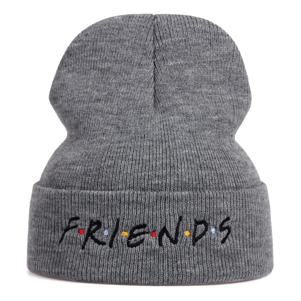 Friends Embroidery Beanie Man And Women Knitted Hats