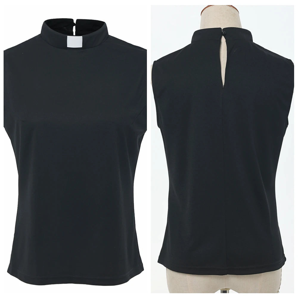 Women Clergy Sleeveless Tub Collars Minister Preacher Pastor Wear Church Priest LayWomen