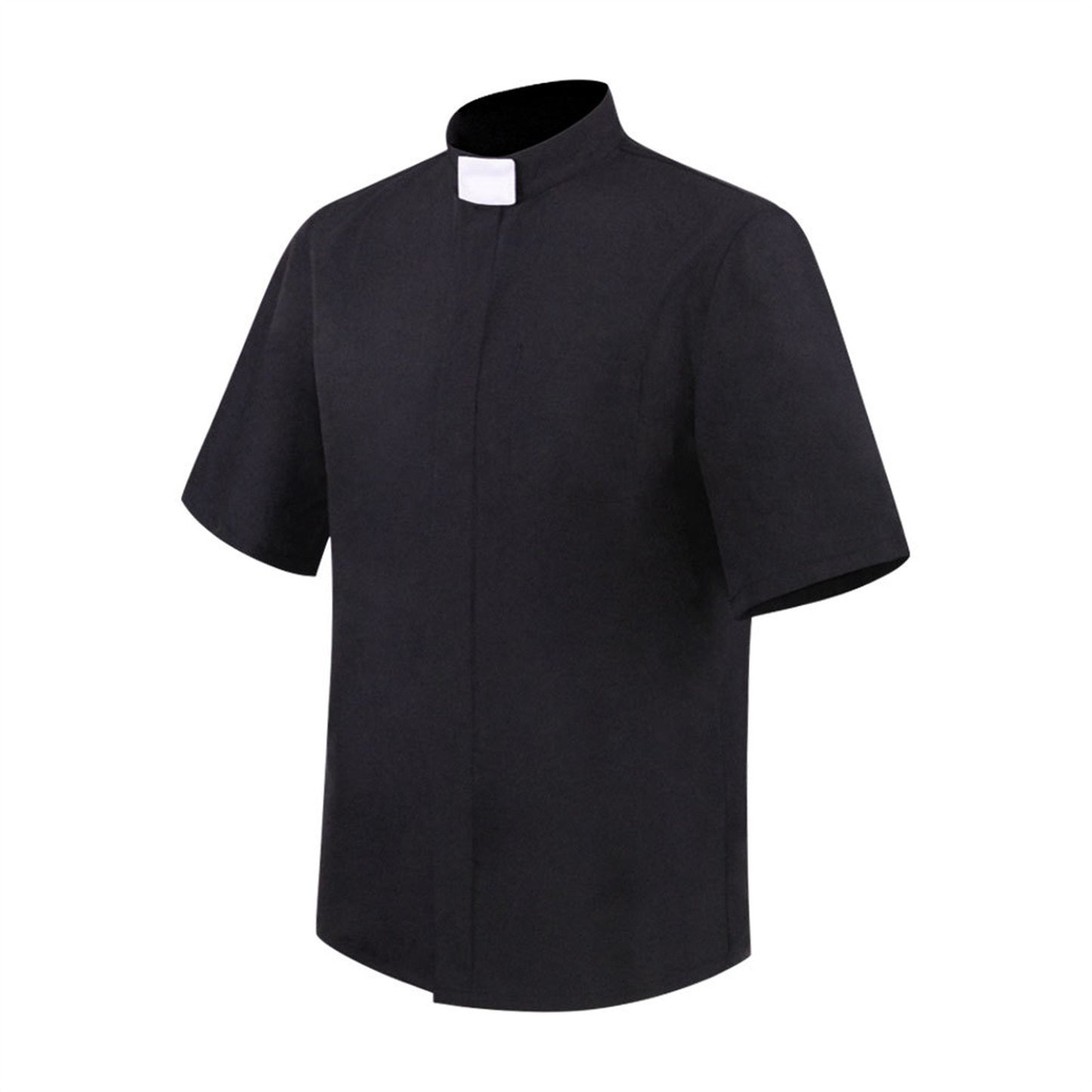 Tub Collar Clergy Pastor Men Preacher Black Priest Shirts