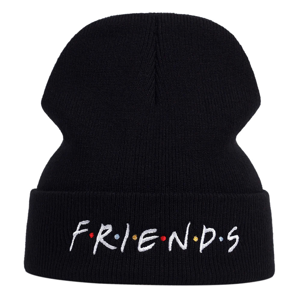Friends Embroidery Beanie Man And Women Knitted Hats