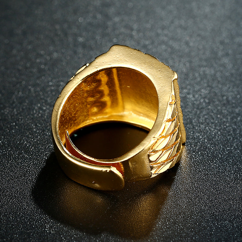 Eagle Luxury Gold Tone Men Ring