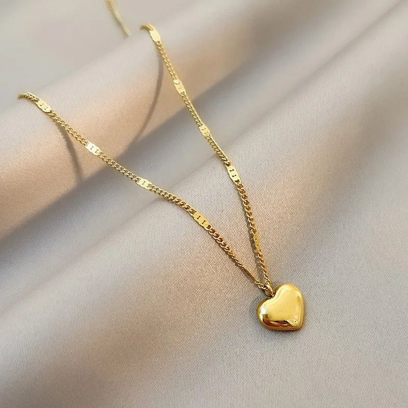 Gold Tone Heart Neckless