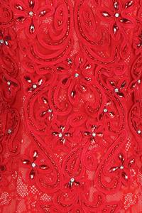 High illusion Sweetheart Neckline Mermaid Evening Gown With Embroidery And Beading on lace, cut out back.