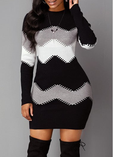New Women Long sleeves Sweater Dress
