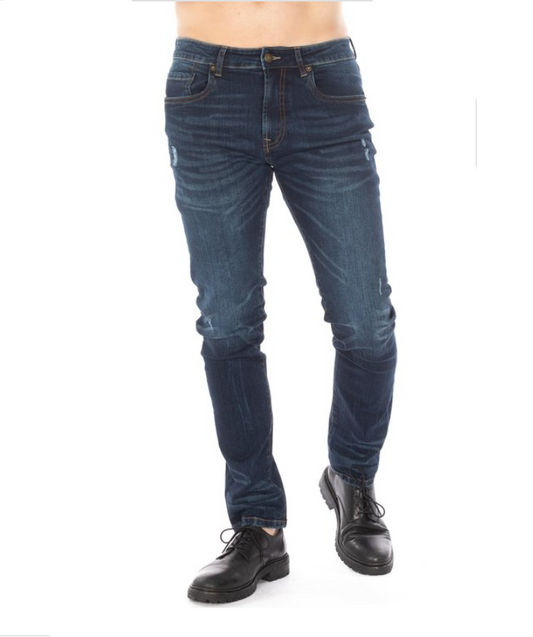 Men's Slim Regular Fits High Rise Jeans Denium Pants