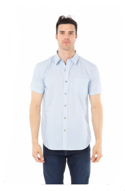 Short Sleeves Button Up  Shirt