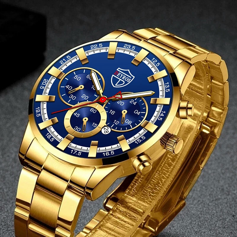Men Gold Tone Quality  Watch