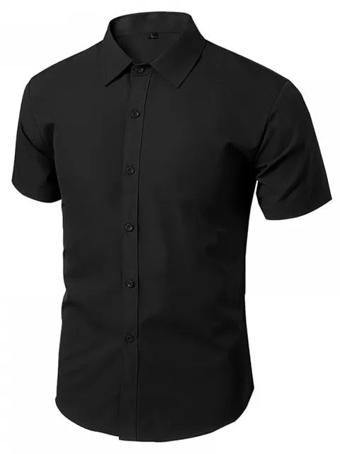 Men Anti-Wrinkle Free Slim Fit Short Sleev Ans Long Sleeve Shirts