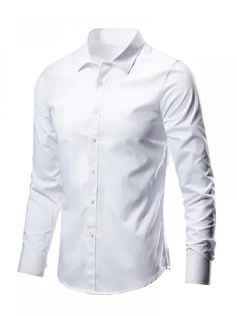 Men Anti-Wrinkle Free Slim Fit Short Sleev Ans Long Sleeve Shirts