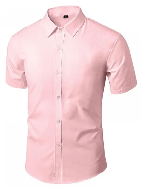 Men Anti-Wrinkle Free Slim Fit Short Sleev Ans Long Sleeve Shirts