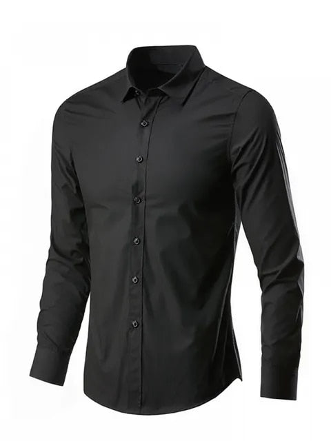 Men Anti-Wrinkle Free Slim Fit Short Sleev Ans Long Sleeve Shirts