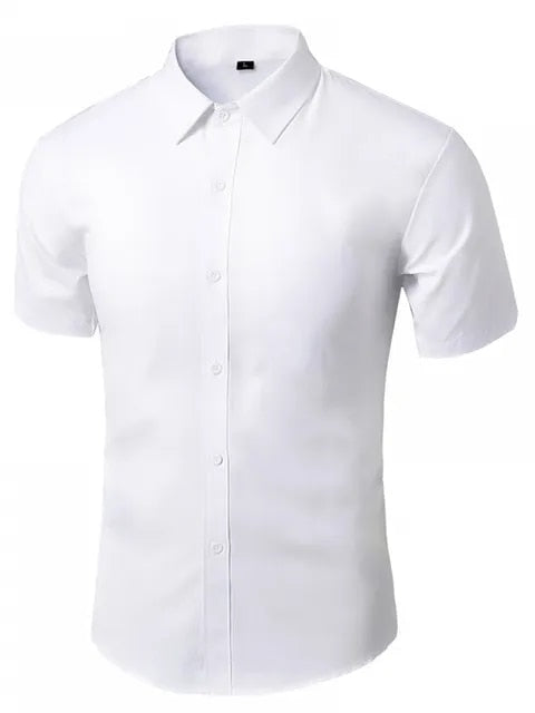 Men Anti-Wrinkle Free Slim Fit Short Sleev Ans Long Sleeve Shirts