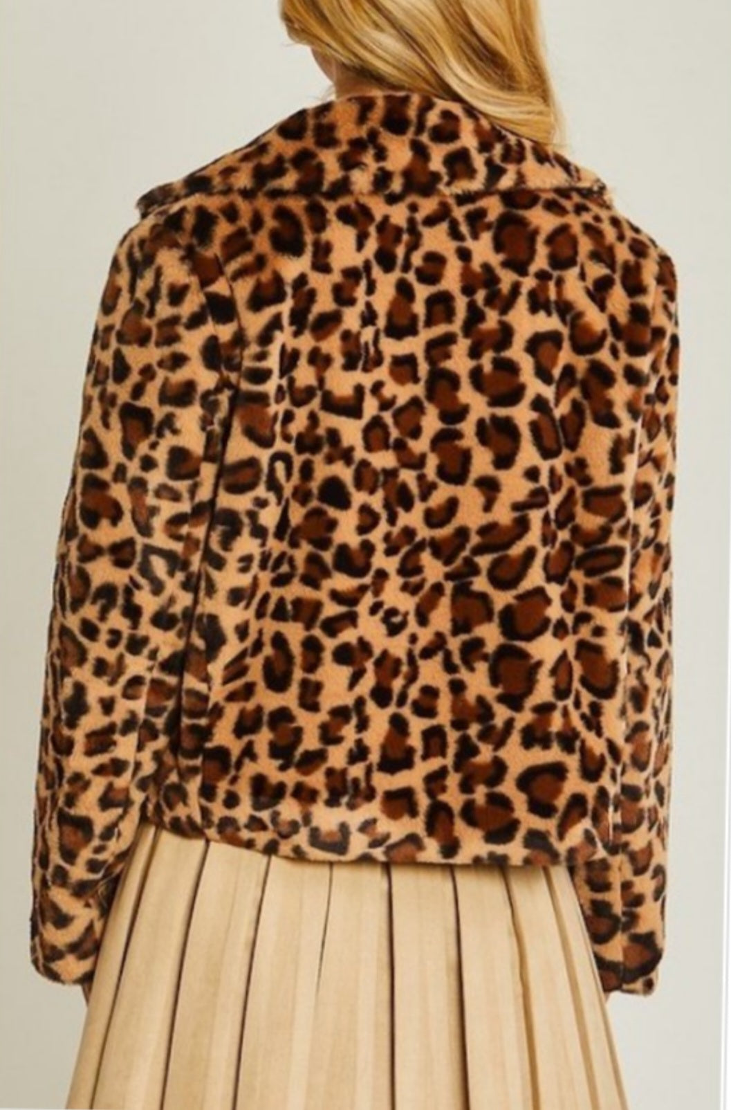 Women's Leopard Print Jacket Formal Stylish Coat