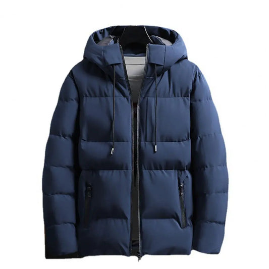 Quilted Men Coat With Hoodies Puffer Jacket