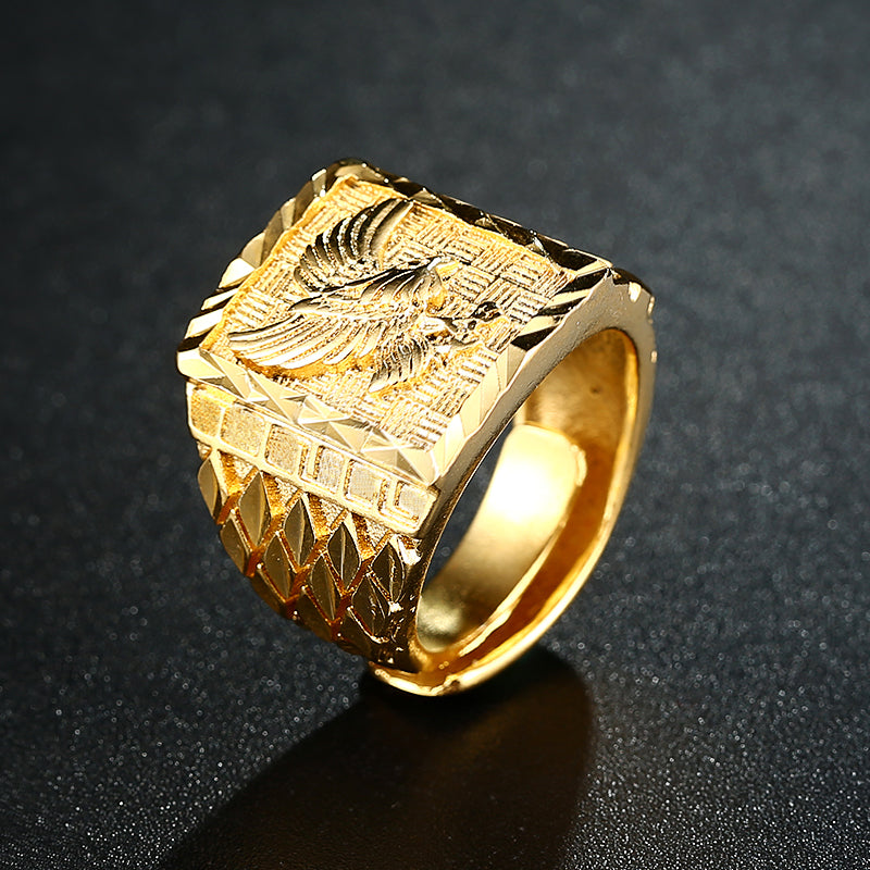 Eagle Luxury Gold Color Men Ring