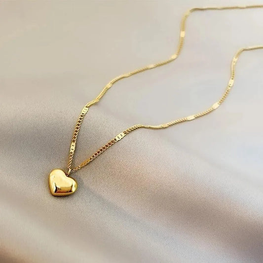 Gold Tone Heart Neckless