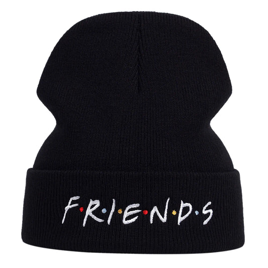 Friends Embroidery Beanie Knitted Hats